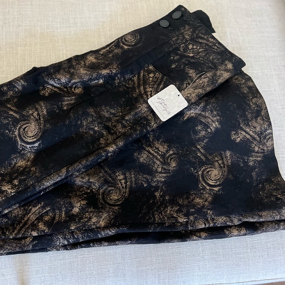 Free People | Jayde Printed Metallic Flare Jeans NWT - Picture 13 of 16